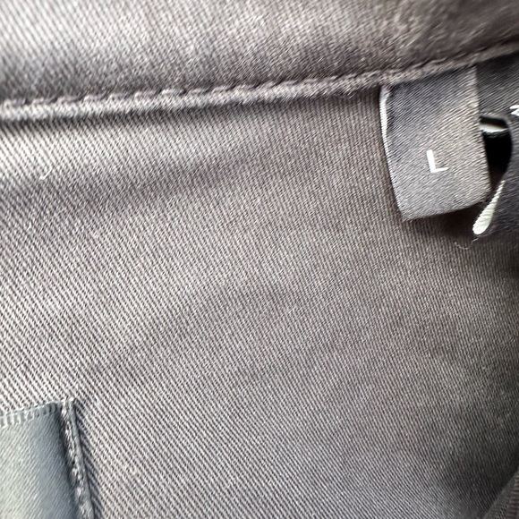 Theroy jacket women large black military snap button canvas - Picture 4 of 7